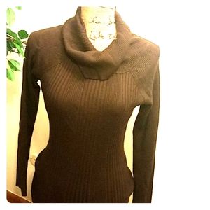 Brown cow neck sweater